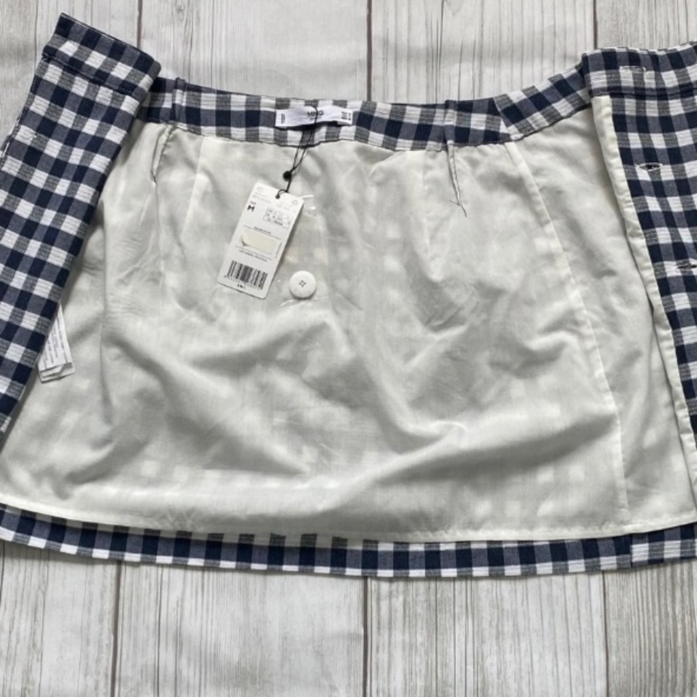 MANGO blue mini short skirt. Size S - Picture 7 of 11